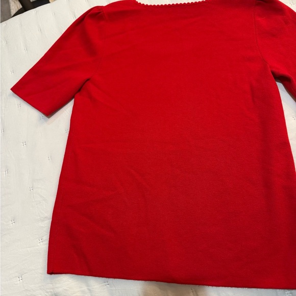 Talbots Red Short Sleeve Top Size Medium - Picture 2 of 7